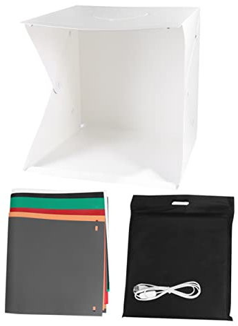 UKCOCO Zelte 6 40cm Studio Fotostudio Zelt Tragbares Lichtzelt Für Fotografie Studio-lichtzelt Led-licht Für Die Fotografie Tragbares Jagdzelt Foto-leuchtkasten Weiß Schmuck Fotobox PVC