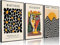Picasso Matisse Bauhaus Wandkunst-Set, minimalistisch, geometrisch, Leinwandbilder, Orange, Schwarz, modern, minimalistisch, Wanddekoration, Poster, Bilder, Wohnzimmer, Galerie, Schlafzimmer,