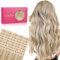 WENNALIFE Tape Extensions Echthaar, 40pcs 60g 25cm 10 Zoll Dreckiges Blond Highlights Bleichblond Haarverlängerung Echthaar Extensions Tape Invisible Tape in Extensions Echthaar Seidig Hair Extensions