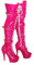denova's Botas altas de tacón muy alto con cordones para mujer, de 15,24 cm, con cremallera, fucsia, 9 US