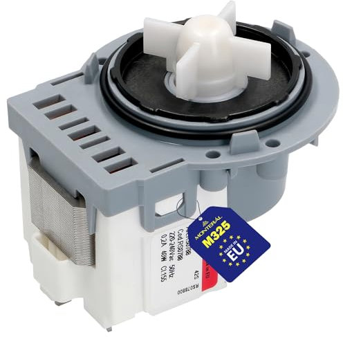 Pompa di Scarico per Lavatrice Modello M325 40W 220/240V 50HZ 0.2A per Samsung per Whirlpool per Bauknecht per Indesit - PRODOTTO IN EUROPA - Garanzia di 10 Anni - MONTERAL