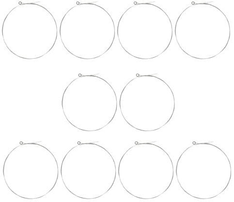 LT Easiyl - Cuerda de guitarra (10 unidades, B-2nd, 86 cm, cuerda de guitarra acústica, cuerda de guitarra popular, resistente a la oxidación, cuerda de repuesto, cuerdas de guitarra de acero
