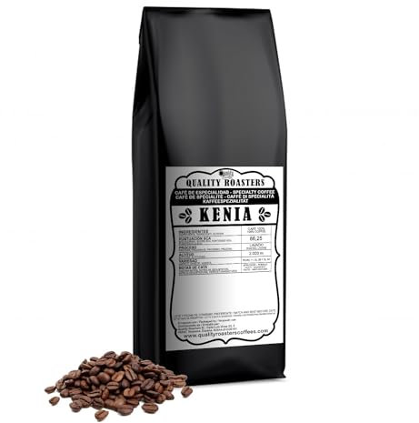 Quality Roasters Coffees. Grains de café torréfiés de spécialité. Origine unique Kenya. Torréfaction moyenne, processus naturel. Torréfié à la main. Score 86,75 points SCA.1 Kg