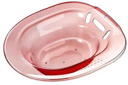 predolo Sitzbad für WC Sitz Dampfsitz Zum Aufhängen, Tragbar, Wiederverwendbar, Breiterer Sitzbereich, Toilettenwanne, Universelles Hüftbad Bidet für ältere F, B-Rosa