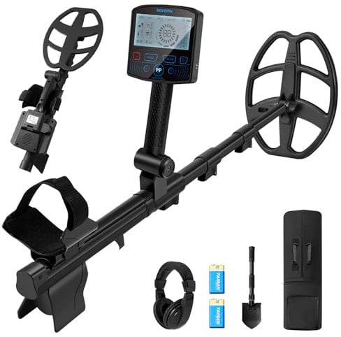 NOVORIK Metal Detector for Adults Professional,Portable Metal Detector with 11”Waterproof Coil for Jewelry Detecting, Beach & Forest Pinpointer