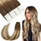 SURNEL Tape in Echthaar Extensions Balayage Braun Blond 50cm Glatt Haarverlängerung Echthaar Tapes 20stück 50g Tape Extensions Echthaar #3/8/22 (tape#3/8/22-50cm)
