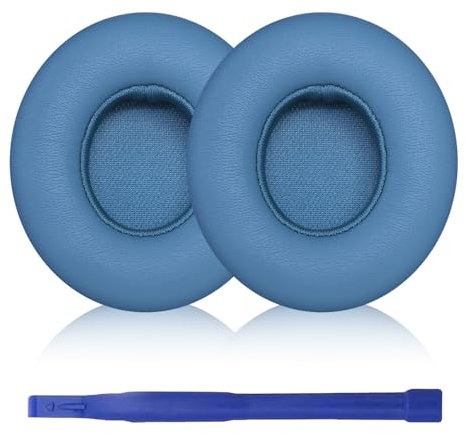 Aiivioll Cuscinetti auricolari di ricambio per cuffie Beats Solo 4 in pelle proteica, per cuffie On-Ear Wireless Solo 4, cuscinetti auricolari in morbida pelle proteica, isolamento acustico, memory