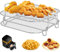 2Pcs Square Air Fryer Rack Compatible for AG301 AG302 AG400, 8 inch Stainless Steel Dehydrator Rack, Stackable Square Racks Air Fryer Accessories Dishwasher Safe for Square Air Fryer Oven