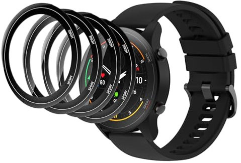 QZJinch 4 Pezzi Vetro Temperato Compatibile per Xiaomi Mi Watch,3D Copertura Totale,Ultra HD,Senza Bolle,Anti-Graffio,Installazione Facile,Compositi in PMMA