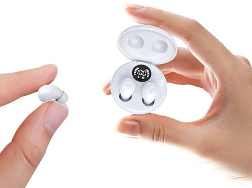 Xmenha Unsichtbare kleine Kopfhörer kabellos Bluetooth im Ohr True Mini Wireless in Ear Kopfhörer Earbuds Headphones kleinste Schlafkopfhörer Bluetooth drahtlose Ohrhörer für kleine Ohren Gehörgänge