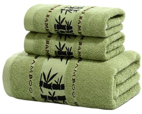 Luxuriöse Handtücher für Badezimmer, 3-teilig, weich, saugfähig, Bambusfaser, Luxus-Handtuch-Set mit 139,7 x 71,1 cm Badetuch und 73,7 x 33 cm Handtüchern, waschbare Bambus-Handtücher für Badezimmer,