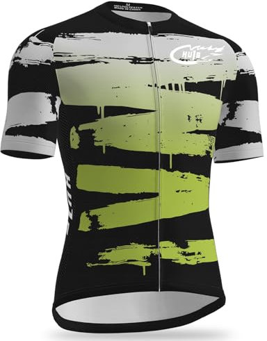 Kurzarm Radtrikot Herren Elastische Atmungsaktive T-Shirt Jersey Funktionsshirt Schnell Trocknen Stoff Fahrradtrikot für Radsport Outdoor Sport (Color-02,L)