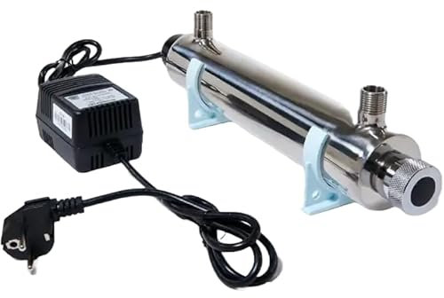 GW300 – Kompakt UV-Wasserfilter HR60 für Kleinanlagen - UV Sterilisator, Wasserfilter Desinfektionsanlage mit UV Lampe 10 watt, Durchfluss 4 l/min