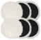 Polieraufsatz Kompatibel mit Bosch Exzenterschleifer, BESPOTCL 6PCS 125mm Lammwolle Polierscheiben Polierpads Polierhauben für Exzenterschleifer mit Klett für Auto, Autoscheinwerfer, Korkböden usw.