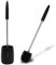 Brosse de Toilettes, Brosse WC en Silicone, Balayette WC en Silicone, avec Support à Séchage Rapide, 46.8x10cm Balai Toilettes à Manche Long pour Salle de Bain