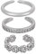Mikovivi 3 Pièces Bagues D'orteil en Argent, Ensemble de Bagues D'orteil Ouvertes Réglables Fleur Diamant Simple Bague de Pied Bijoux pour Pieds D'été Plage pour Femmes