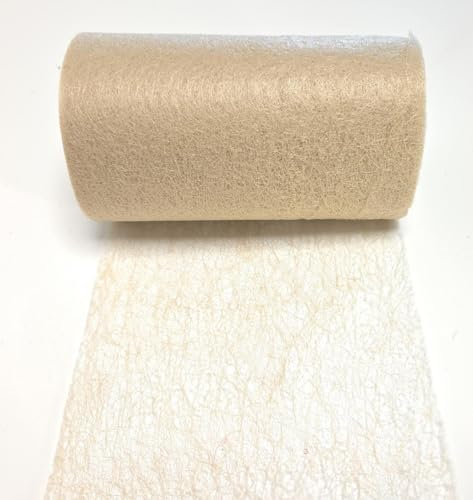 s.dekoda Tischband 20m x 14cm Vlies Tischläufer Vliesband Tischvlies Dekovlies Taupe Ecru