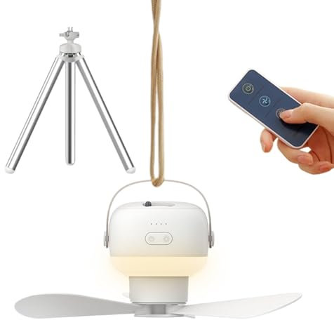 Genérico Abanico USB Portátil Con Iluminación - Abanico 2 En 1 Con Control Remoto, Hojas ABS Ecológicas, IPX4, Type - C, 2 Niveles De Luz. Resistente Al Agua, Doble Iluminación, Alta Duración