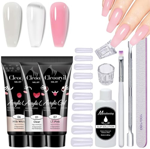 Poly Gel - Nude Color Polygel - 30mL Nail Extension Hard Nail Builder Gel - For Enhancement And Thickening