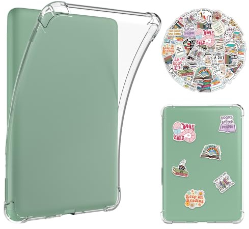 Coque pour Kindle Paperwhite 2024/2025& Colorsoft Signature Edition+ 50 Autocollants, 7 Transparente Etui Protection Liseuse 12. Generation, [Antichoc] Case Ultra Mince Pochette [Anti-Rayures]