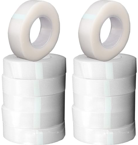 AMUSLESUR 12 Rolls Breathable Adhesive Wound Tapes, Microporous Pe Paper Tape for Trauma Care, Self-Adhesive and Light Finger Dressing, First Aid Supplies