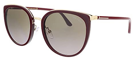 Tom Ford Unisex-Erwachsene FT0640 69K 58 Sonnenbrille, Rot (Bordeaux Luc/Roviex Grad)