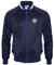 Chelsea FC Herren Retro-Trainingsjacke - Reißverschluss - Polyester - Dunkelblau mit gestreiftem Kragen - XXL