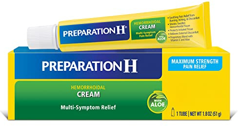 Preparation H Hemorrhoid Cream with Aloe for Multi-Symptom Relief - 1.8 Oz Tube
