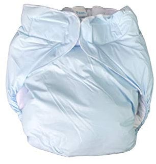 Haian Inkontinenz-Windeln für Erwachsene, PVC, Klettverschluss, Größe S / M, Babyblau