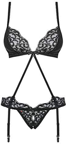 Obsessive Women's Body LALUNA Bodysuit, Negro (Negro), Estandar