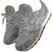 shownicer Damen Sneaker Pailletten Glitzer Flach Schuhe Freizeit Schnürer Sportschuhe Glänzende Schuhe Laufschuhe Sneaker Silber 40 EU