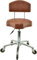 VAKON SALON - Ergonomischer Rollhocker mit Lehne in Hellbraun - Höhenverstellbarer von 50-65 cm - Premium Rollen - Arbeitshocker Praxishocker