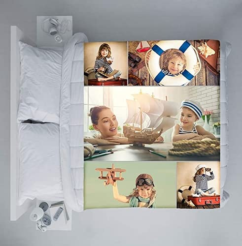 weiyou Personalisierbare Decke Mit Fototext,Kuscheldecke Mit Foto Bedrucken,Bedrucken Weich Warm Dick Fotodecke Bild Selbst Gestalten Geburtstags Geschenke Für Den Freunde Familie (100x150cm)