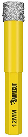 1 x SabreCut SCRDDB12 12mm Quick Change Long Life Self-Cooling Self Sharpening Diamond Drill Bit for Cement Porcelain Granite Marble Compatible with Bosch Dewalt Makita Milwaukee and Many Others