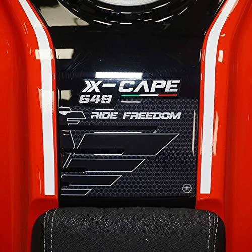 labelbike - 3D Aufkleber Motorrad Tankpad Schutz und Dekoration aus Harz mit offizieller Lizenz Moto Morini X-CAPE 650 2021–2024 - Farbe Schwarz Carbon