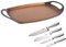 SAN IGNACIO Origen |Set de 5 Piezas con Plancha Antiadherente de 36 x 7,1 cm y 4 cuchillos de Acero Inoxidable | Aluminio Forjado | Juego de Sartenes y Cuchillos | Apta para Todo Tipo de Cocinas