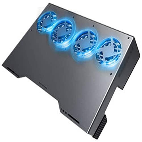 Cooling Pad Ultra Quiet Laptop Cooler Pad with 4 Fans Blue Led Lights Suitable for 12-17.3 Metal Panel Notebook Cooler Stand