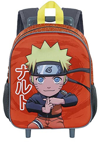 Naruto Chikara-Kleiner 3D Rucksack mit Rädern, Mehrfarbig