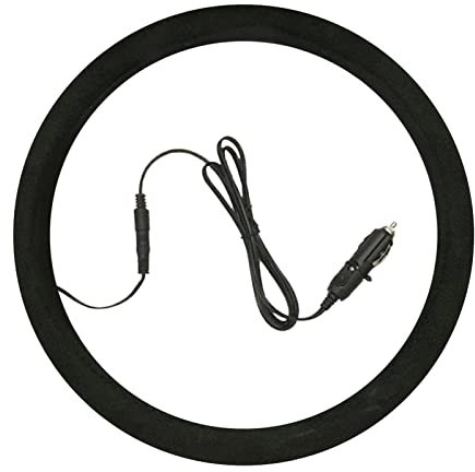 BYYLECL Beheizter Lenkradbezug, schnelle Wärme, Auto-Lenkradbezug, universelle 38,1 cm Auto-Lenkradhülle, schwarz