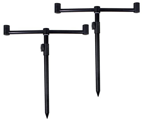 Lixada 2pcs Ausziehbarer Bankstick zum Karpfenangeln, verstellbare Aluminium-Bankstick-Stangenauflage für Bissanzeiger