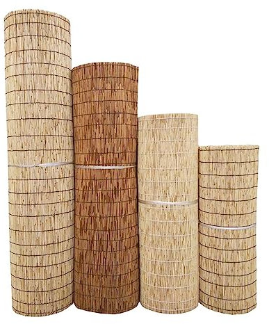 Canisse en Roseau Brise Vue, Rideau en Bambou Protection Contre le Vent et le Soleil, Clôture de Roseau Jardin, Paillasse pour Pergola Natte Bambou pour Vouverture de Toiture, Terrasse Natte de Roseau