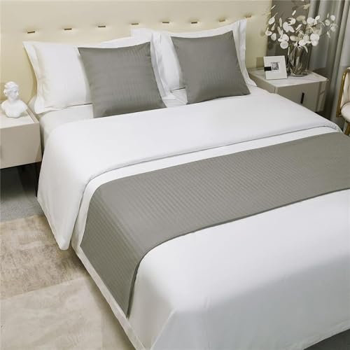 BettLäufer Und Passende Kissen Set, Moderne Schal Tagesdecke Schals Solide Farbe Weiche Bettwäsche Home Dekoration Hotel Bett Handtuch Luxus Schutz Für Bettdecke Einzelne Doppel ( Color : 10 , Size :