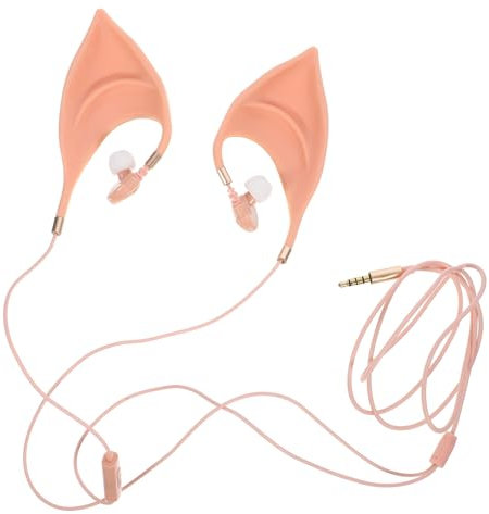 BESTonZON Elfenohren Kopfhörer In-Ear-kopfhörer Mit Mikrofon Cosplay-Headset Für Telefoncomputer Silikon-ohrkappen Halloween-atmosphäre