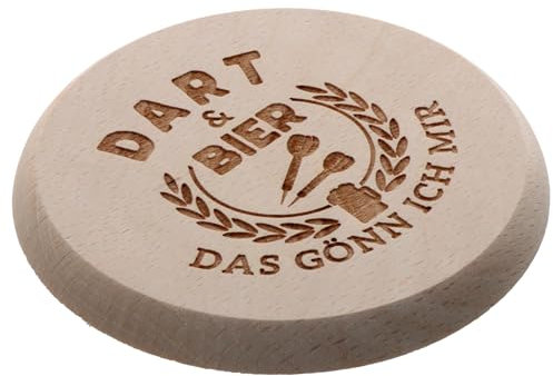Spruchreif | Untersetzer für Getränke | Untersetzer aus Holz für Trinkgläser | 2in1 Untersetzer und Deckel | Lustiges Geschenk für Dartfans | Darts | Geschenkidee Darts