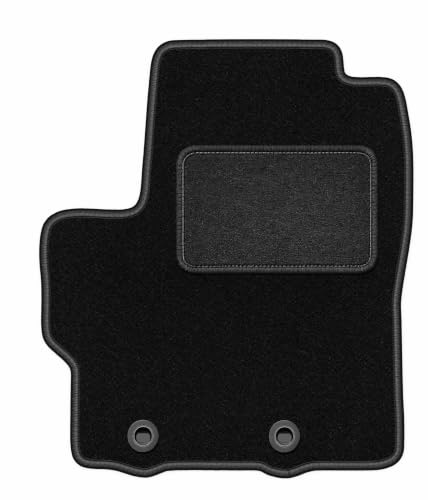Velours-Fahrermatte passend für Toyota Yaris Cross 2020-, Schwarz, LUX | passend für Crossover; Velours-Teppich (Polypropylen), ca. 6,5 mm; rutschfest, ovale Befestigungen (Typ TL)