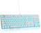 iTastatur Retro Typewriter Gaming Keyboard 104-key White Square Punk LED Ice Blue Backlit Wired USB for PC/Win/Mac/Laptop