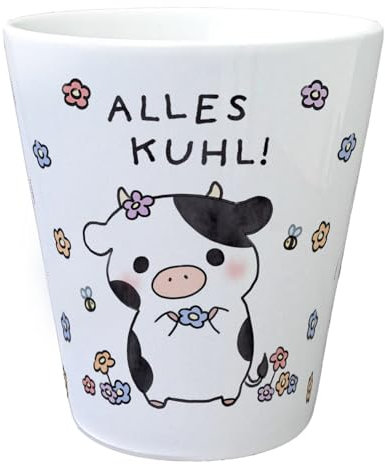 Kuh Blumentopf mit Spruch Alles Kuhl Kawaii Kuh Blumentopf Bauernhoftiere Deko Dorfkind Blumen Fahrrad Charme
