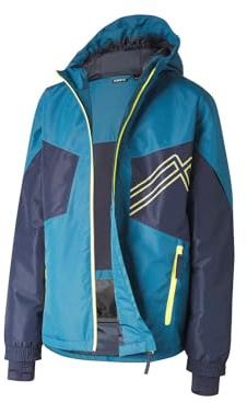 Crivit Kinder & Jugendliche Ski Jacke (DE/NL/SE/PL, Numerisch, 134, 164, Regular, Petrol Abstract 146/152)
