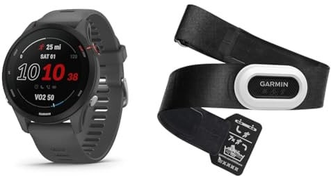 Garmin Forerunner 255 Easy to Use Lightweight GPS Running Smartwatch & HRM-Pro Plus - Premium Chest Strap for Recording Heart Rate
