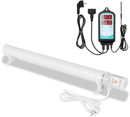 Sonnewelt 120W Gewächshausheizung mit thermostat ,gewächshaus Elektrische Heizung für Gewächshäuser mit Timer-, Zeitplan- und Zyklusfunktion,Ideal für Schränke und Gewächshäuser